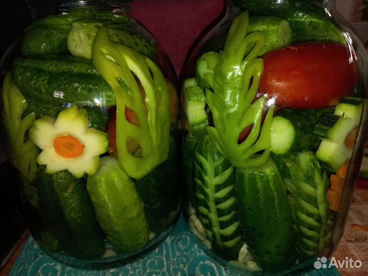 Огурцы, грибы