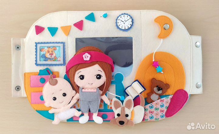 Книжка из фетра- кукольный домик