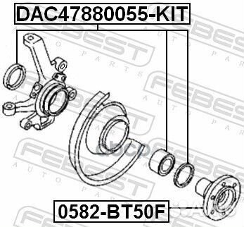 Ступица передняя mazda BT-50 UN 2006-2011 0582