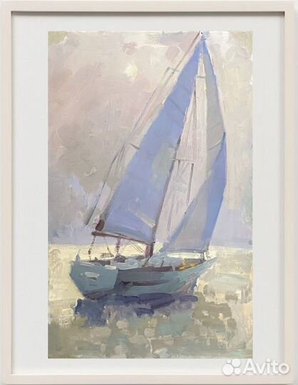 Этюд парусник море