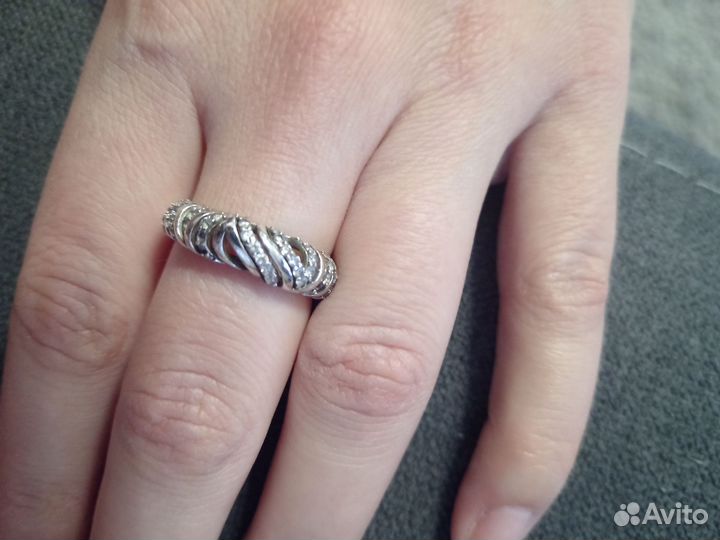 Кольцо серебро