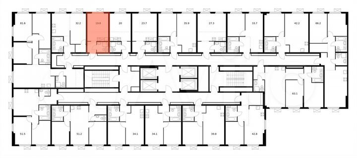 Квартира-студия, 19,8 м², 16/33 эт.