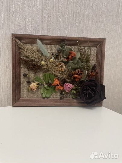 Картины из сухоцветов ручной работы