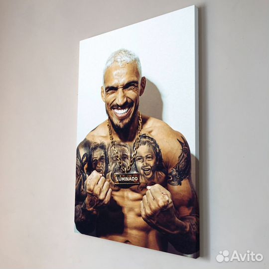 Чарльз Оливейра боец картина 40х60