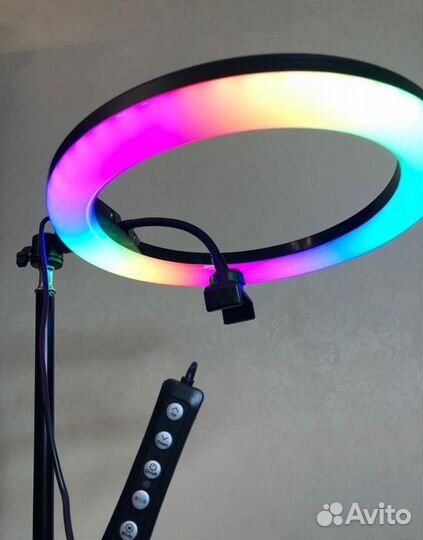 Кольцевая лампа 26см RGB (Цветная)