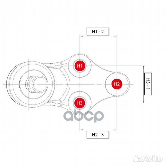 Опора шаровая правая ford Kuga 2008 - 2012 cb0046r