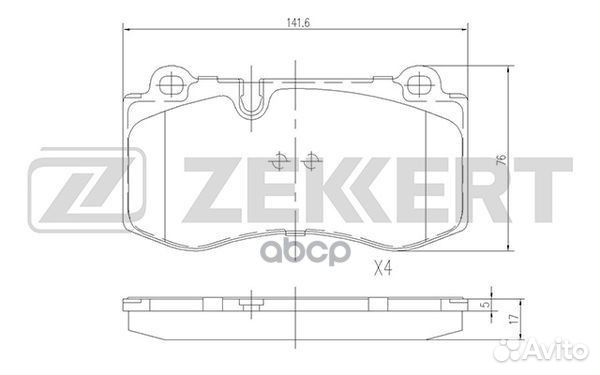 Колодки торм. диск. передн. MB CL (215) 06- E