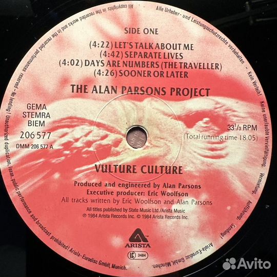 The Alan Parsons Project – Vulture Culture