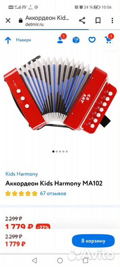 Гармонь детская / аккордион