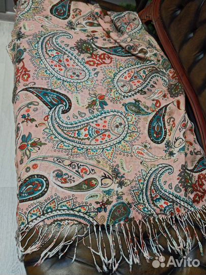 Палантин etro хлопок/шерсть италия