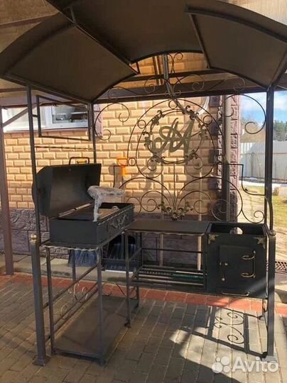 Мангал с крышей