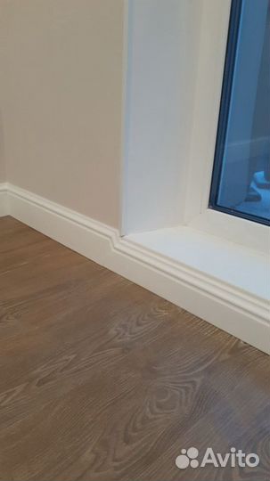 Установка плинтусов дюрополимер, мдф