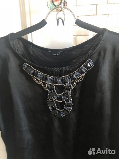 Черная блуза.шелк