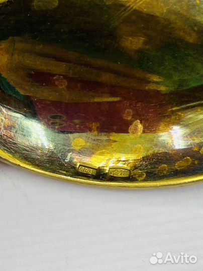 Ложка медовая Русские самоцветы Серебро 916 пр