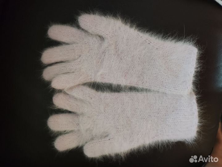 Перчатки зимние женские из ангоры новые связаны