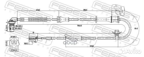 Датчик abs зад лев 12606017 Febest