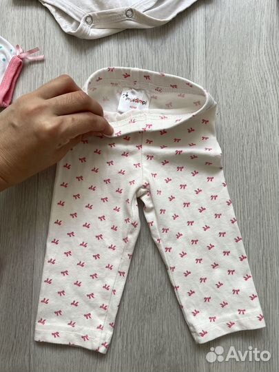 Боди и слип пакетом 62-68 см в идеале