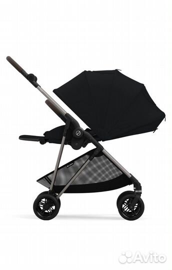 Прогулочная коляска cybex melio 2023 moon black