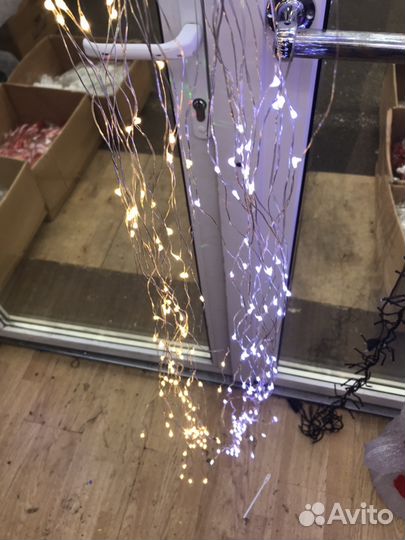 Гирлянда капли росы нить занавес бахрома