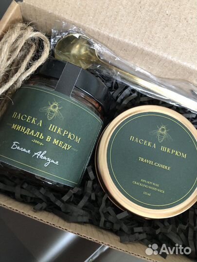 Набор подарочный чай, соль, мед