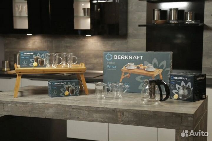 Поднос berkraft Panda 50x30 см бамбук