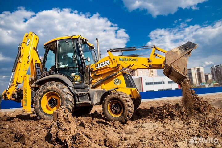 Услуги экскаватора-погрузчика