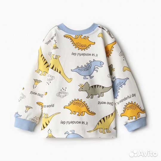 2 шт. Кофточка детская, цвет белый/дино, рост 86 см