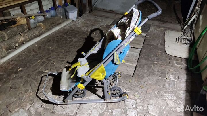 Детские санки на больших колесах