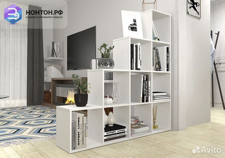 Стеллаж каскадный Polini home Smart 10 секций белы