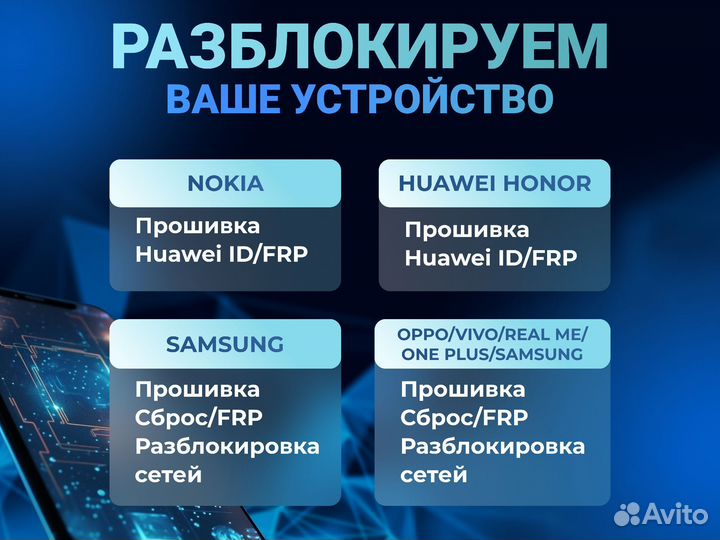 Разблокировка телефонов Android Apple 24/7