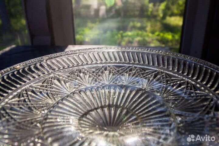 Антикварная ваза на ножке стекло Царская Россия