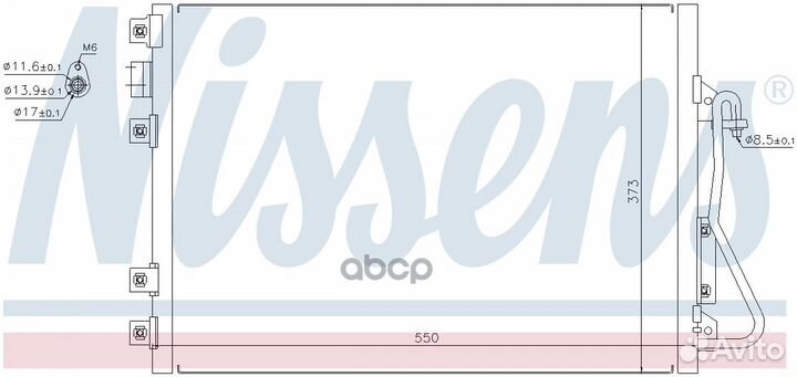 Радиатор кондиционера renault kangoo II 03- 946