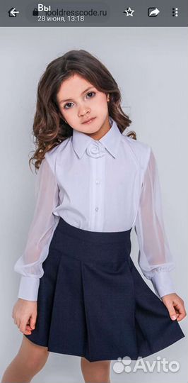 Школьная блузка 128