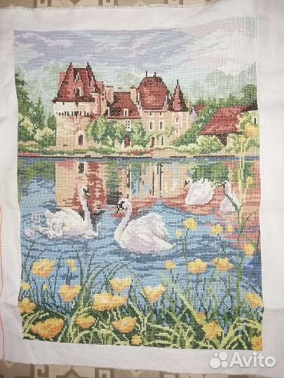 Картина вышитая крестиком ручная работа