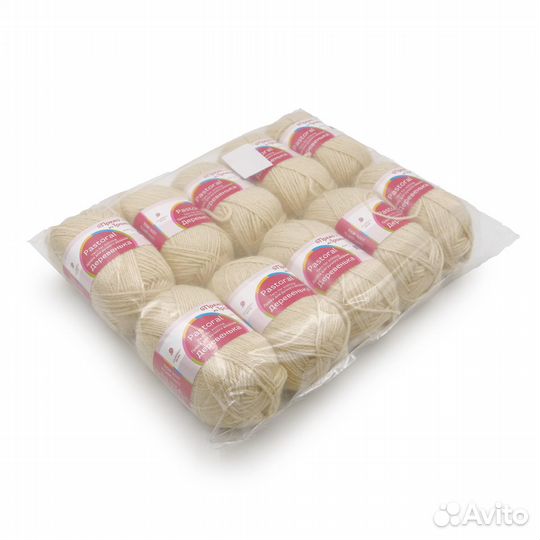 166 суровый Пряжа из Троицка 'Деревенька' 100гр. 1