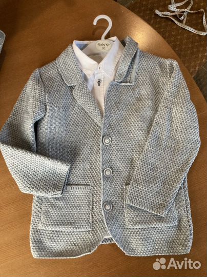 Школьный пиджак + рубашка 122