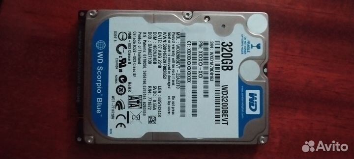 Жесткий диск WD 320GB для ноутбука