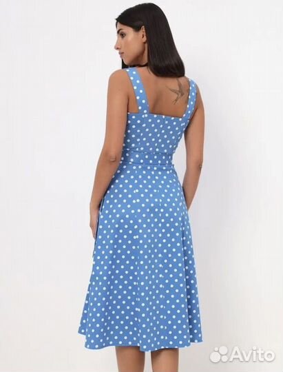 Сарафан в горошек