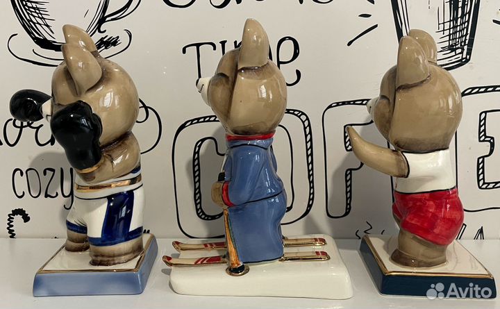 Олимпийский Мишка 1980 Лыжник, Боксер