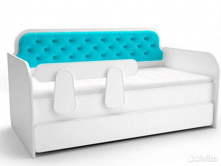 Кровать-тахта детская бирюза Футбол