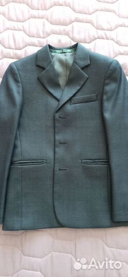 Пиджак на мальчика 122 128 т.серый Van Cliff