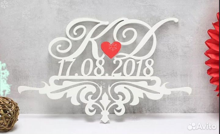 Монограмма на свадьбу (семейный герб)