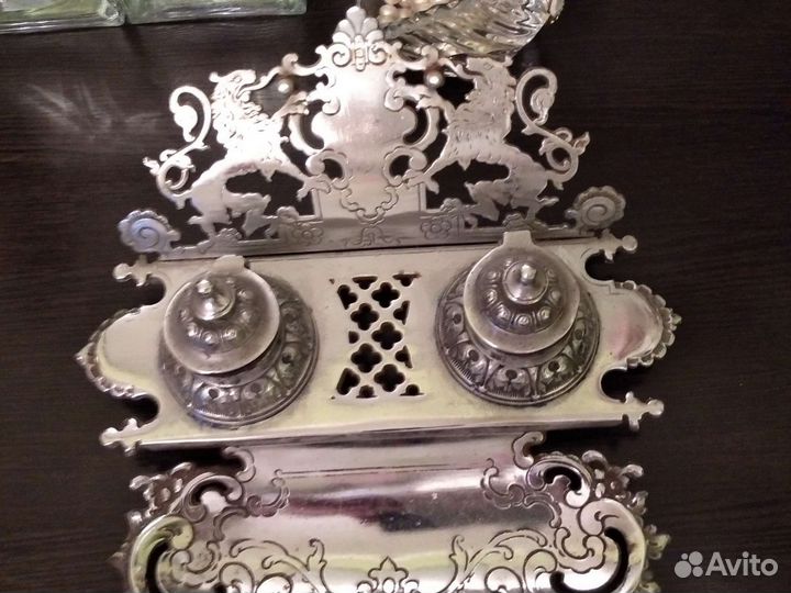 Письменный набор с 2 мя чернильницами