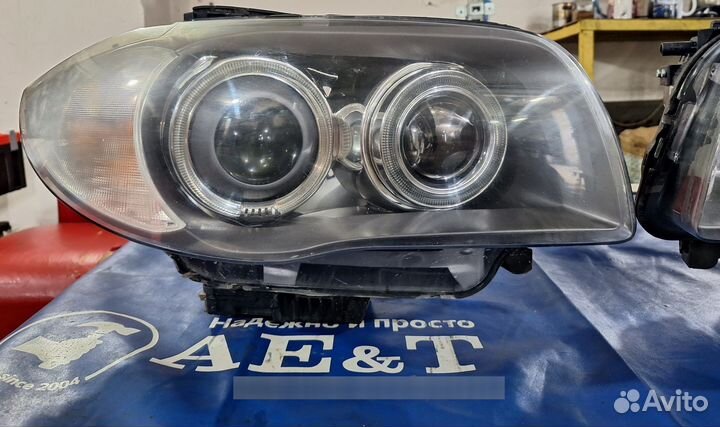 Передние фары на BMW e81, e82, e87
