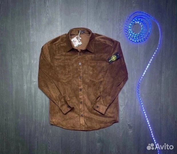 Вельветовая рубашка stone island