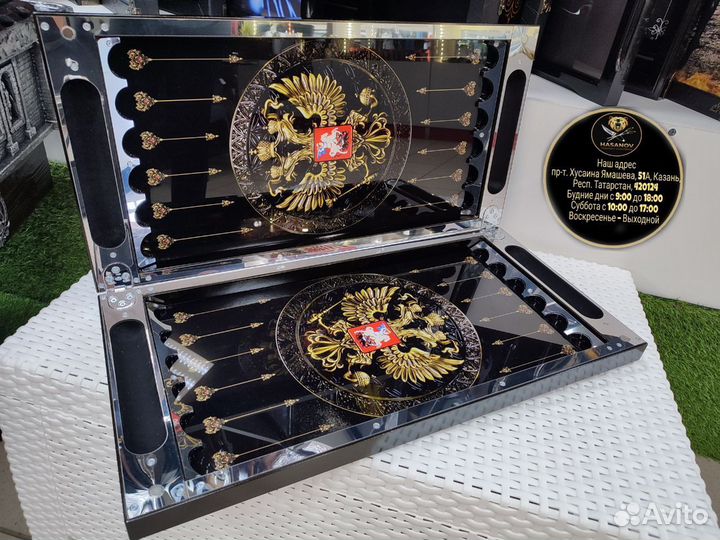 Эксклюзивные нарды из стекла и металла