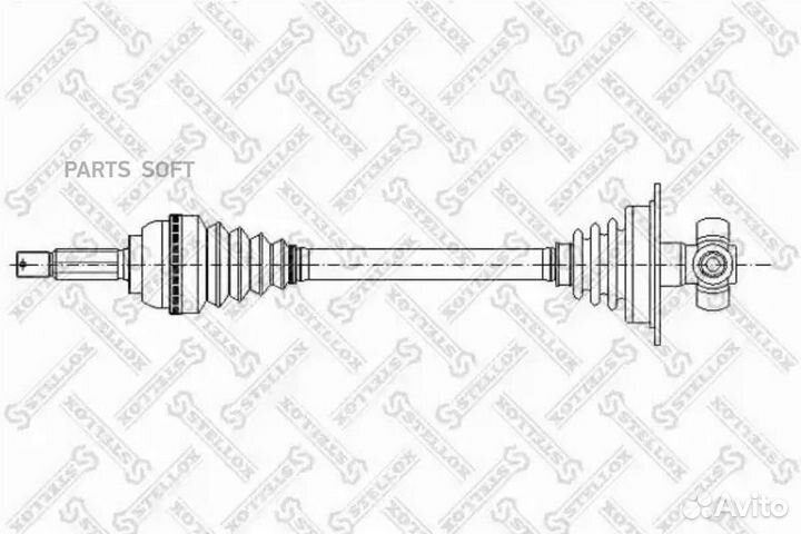 Stellox 1581017SX 158 1017-SX привод левый 648mm