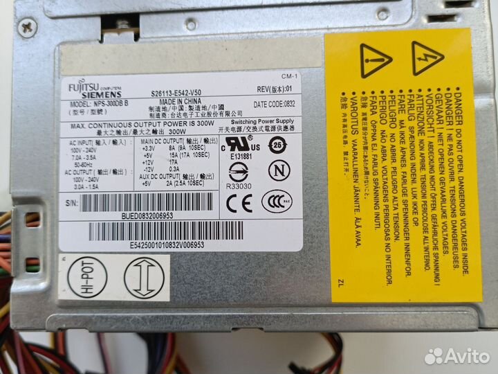 S26113E542V50 блок питания fujitsu nps - 300db b