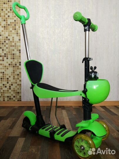 Самокат беговел 3 в 1 с ручкой