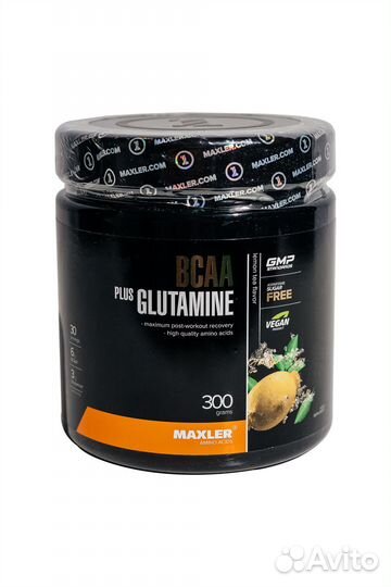 Аминокислоты Maxler bcaa + Glutamine, 300 г, чай с